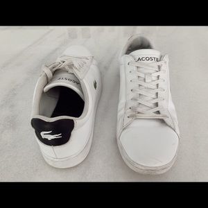 UNISEX WHITE LACOSTE SNEAKERS!!